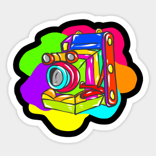 Neon Hippy 80s 90s Costume Retro Vintage Sticker